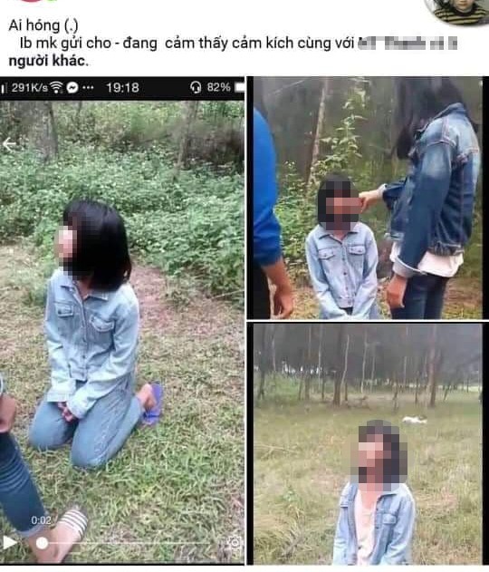 Hình ảnh nữ sinh bị nhóm bạn bắt quỳ xin lỗi rồi đánh đập lan truyền trên Facebook