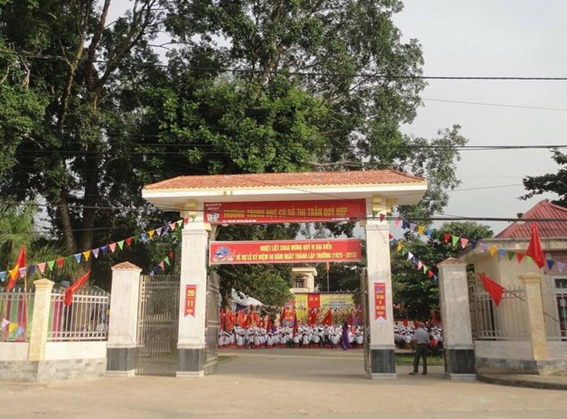 Trường THCS thị trấn Quỳ Hợp, huyện Quỳ Hợp, Nghệ An nơi xảy ra sự việc