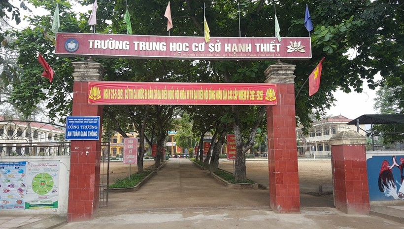 Trường THCS Hạnh Thiết (huyện Quỳ Châu, Nghệ An) nơi em Lương Mạnh Tuấn theo học.