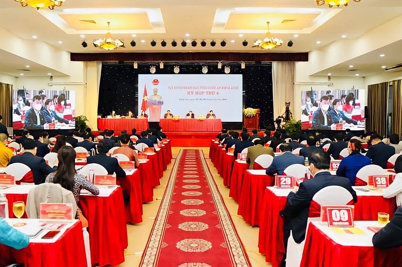 Toàn cảnh kỳ họp thứ 4 của HĐND tỉnh Nghệ An khóa XVIII. 
