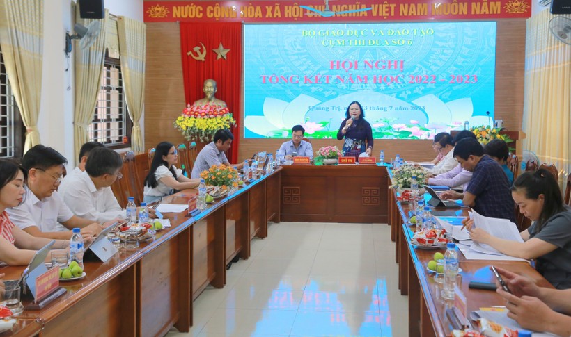 Hội nghị tổng kết năm học 2022-2023 cụm thi đua số 6 tổ chức tại tỉnh Quảng Trị. Ảnh: Đăng Đức.