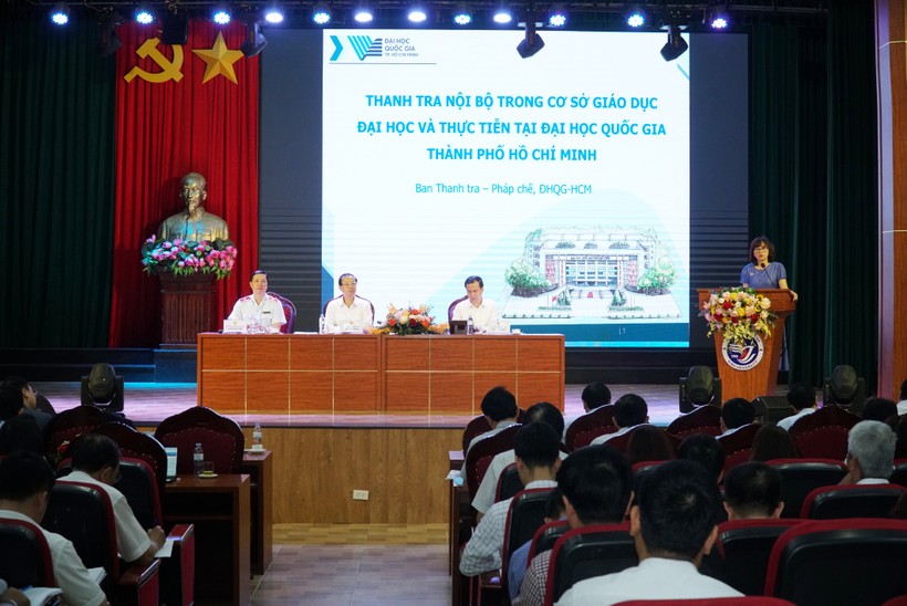 Bộ GD&ĐT tổ chức Hội nghị công tác thanh tra nội bộ các cơ sở giáo dục đại học. Ảnh: Hồ Lài