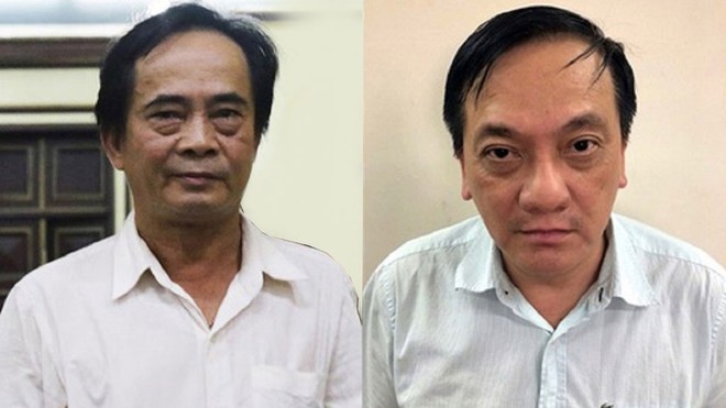 Đoàn Ánh Sáng, Trần Lục Lang- nguyên là hai lãnh đạo cấp cao tại BIDV bị đưa ra xét xử.