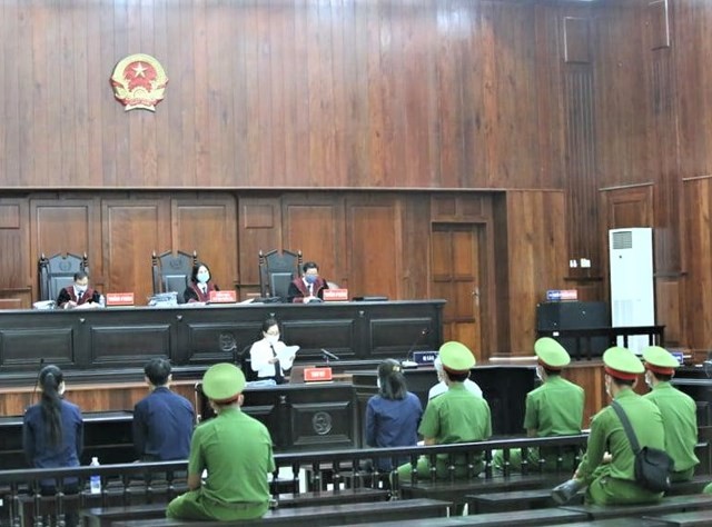 Các bị cáo tại tòa. Ảnh: Vũ Việt