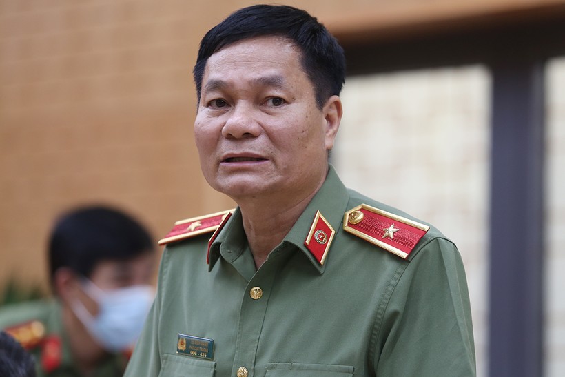 Thiếu tướng Lê Minh Mạnh, đại diện A05, Bộ Công an thông tin về vụ việc.
