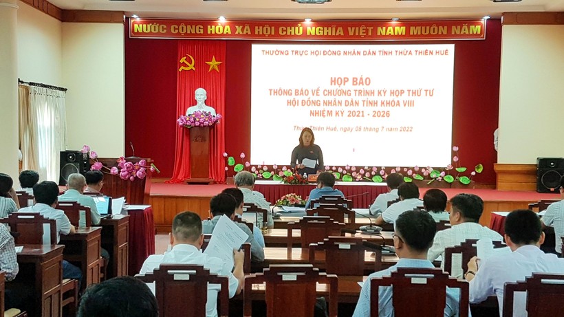 Họp báo thông báo về chương trình kỳ họp thứ 4 HĐND tỉnh Thừa Thiên - Huế khóa VIII nhiệm kỳ 2021 - 2026.
