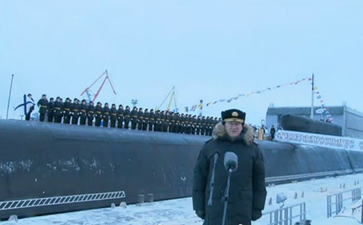 Tàu ngầm chiến lược lớp Borei-A của Nga.