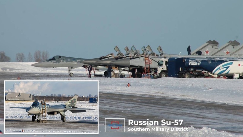 Tiêm kích Su-57 trong Không quân Nga.