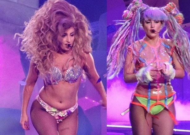 Lady Gaga sexy hở bụng mỡ, đùi voi