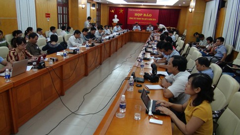 Quang cảnh buổi họp báo quý II năm 2014 của Thanh tra chính phủ ngày 16/7. Ảnh: thanhtra.gov.vn
