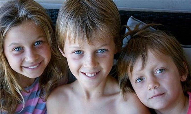 Ba thiên thần nhỏ của nhà Maslin có mặt trên chuyến bay MH17. Giờ các em đã ở trên thiên đường (Nguồn: NBC)