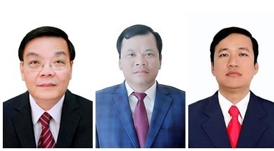 Chủ tịch UBND thành phố Hà Nội Chu Ngọc Anh; Phó Chủ tịch UBND tỉnh Bắc Giang: Phan Thế Tuấn, Lê Ô Pích (từ trái qua phải)