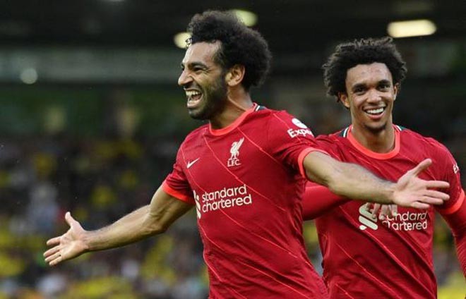 Salah trở thành cầu thủ đầu tiên trong lịch sử Ngoại hạng Anh ghi bàn ở vòng một trong năm mùa liên tiếp. Ảnh: Getty Images