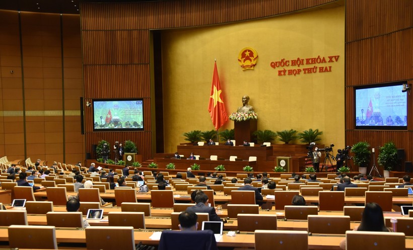 Kỳ họp thứ 2 Quốc hội khoá XV, ngày 24/10/2021. Ảnh: Quang Khánh