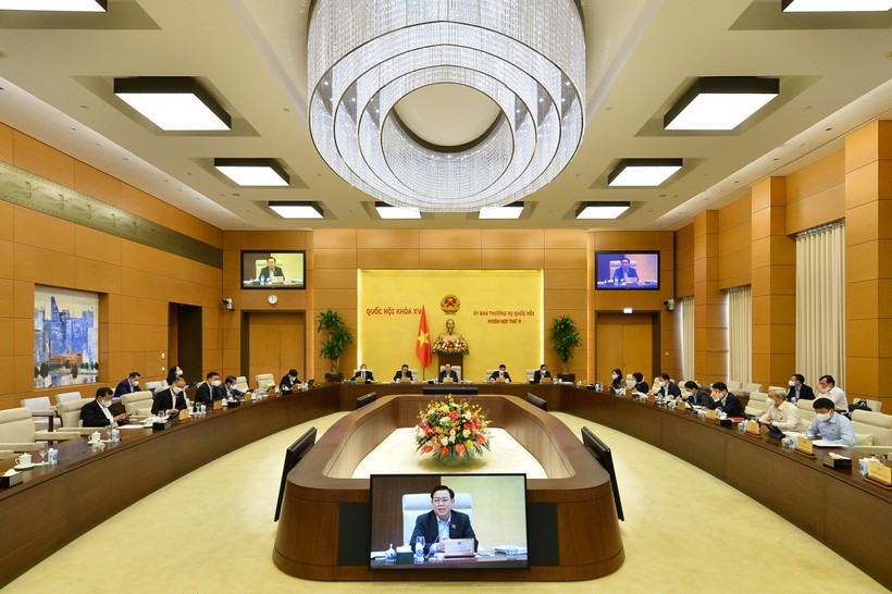 Phiên họp thứ 9 của Uỷ ban Thường vụ Quốc hội. Ảnh: Quochoi.vn