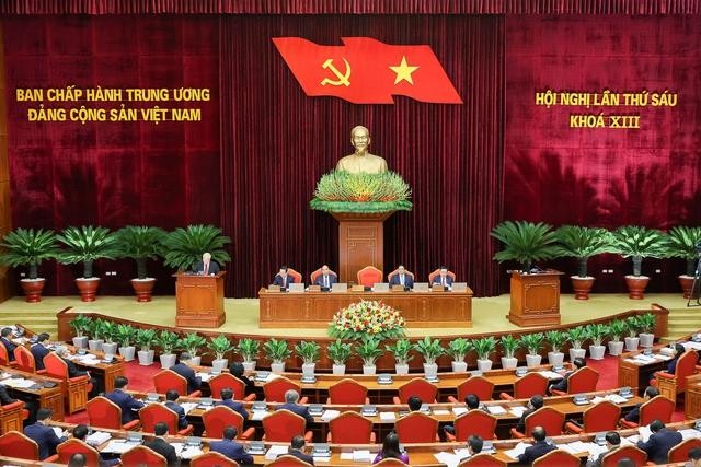 Hội nghị lần thứ sáu Ban Chấp hành Trung ương Đảng khoá XIII khai mạc sáng ngày 3/10/2022 tại Thủ đô Hà Nội - Ảnh: VGP/Nhật Bắc