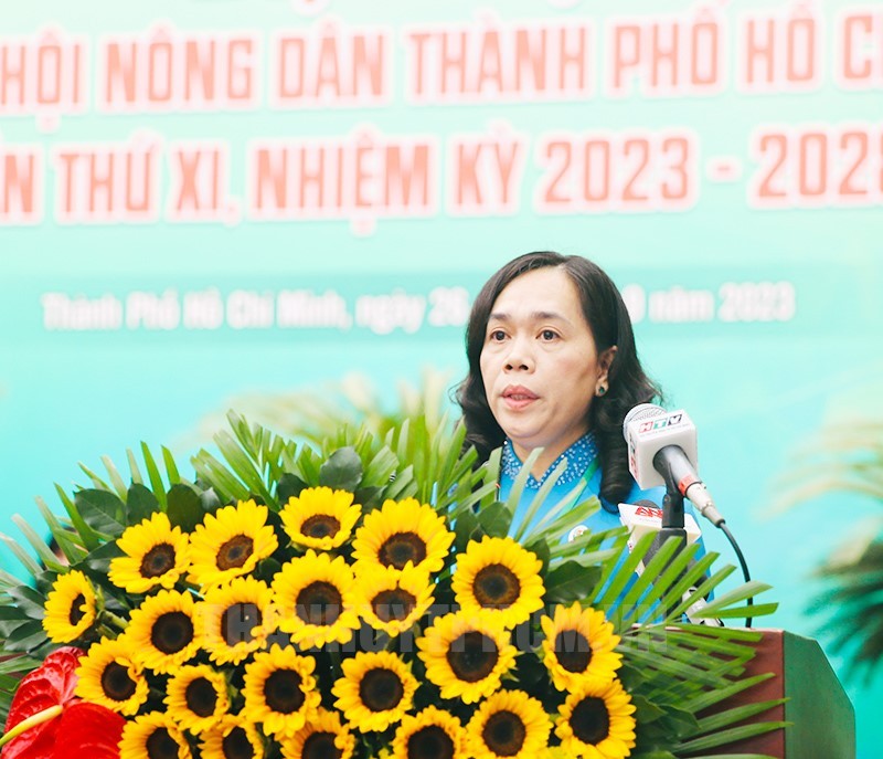 Bà Nguyễn Thanh Xuân, Chủ tịch Hội Nông dân TPHCM nhiệm kỳ 2023-2028. (Ảnh: Thành ủy TPHCM)
