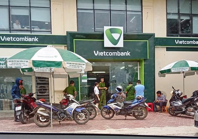 Chi nhánh Ngân hàng Vietcombank huyện Tĩnh Gia- nơi xảy ra vụ việc.