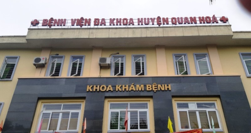 Bệnh viện Đa khoa huyện Quan Hóa (Thanh Hóa) - nơi xảy ra vụ việc.