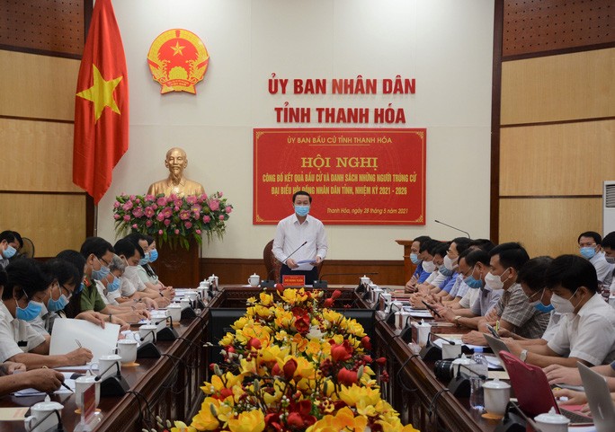 Ông Đỗ Minh Tuấn - Chủ tịch UBND tỉnh, Chủ tịch UBBC tỉnh Thanh Hóa, thông tin kết quả bầu cử đại biểu Quốc hội và HĐND các cấp nhiệm kỳ 2021-2026.