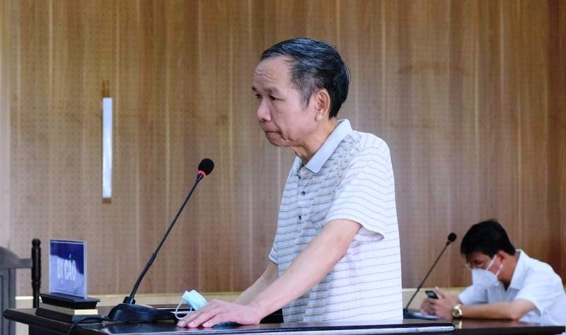 Bị cáo Hồ Đình Tùng tại phiên tòa.