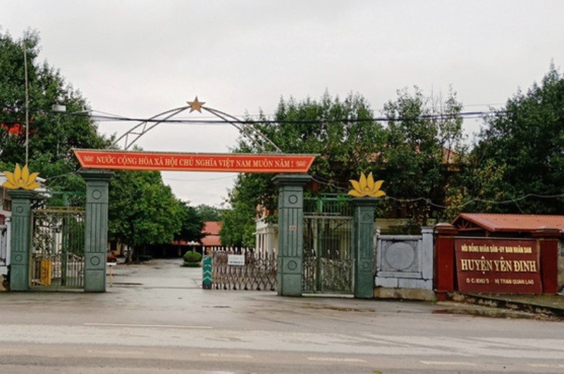 Trụ sở UBND huyện Yên Định (Thanh Hóa), nơi ông Hoàng Văn Phúc công tác.