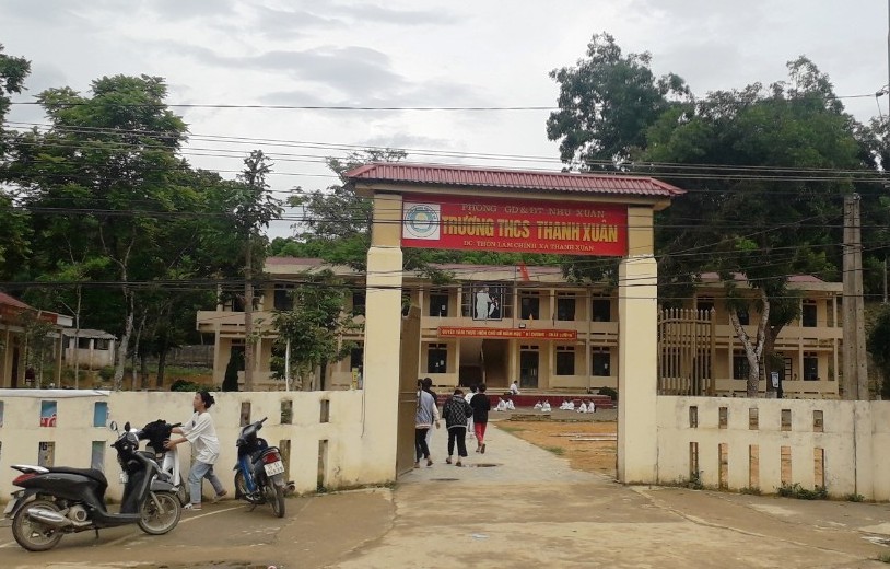 Trường THCS Thanh Xuân, huyện Như Xuân, tỉnh Thanh Hóa - nơi xảy ra sự việc.