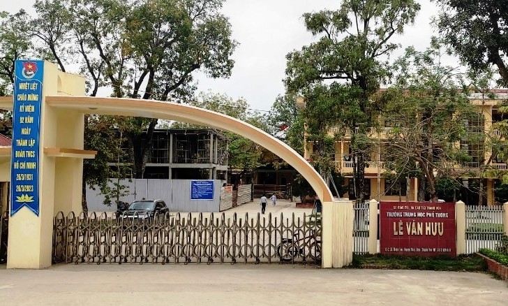 Trường THPT Lê Văn Hưu, huyện Thiệu Hóa, Thanh Hóa: Ảnh: TL.