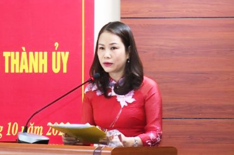 Bà Nguyễn Thị Oanh - Trưởng phòng GD&ĐT TP Thanh Hóa. Ảnh: BTH