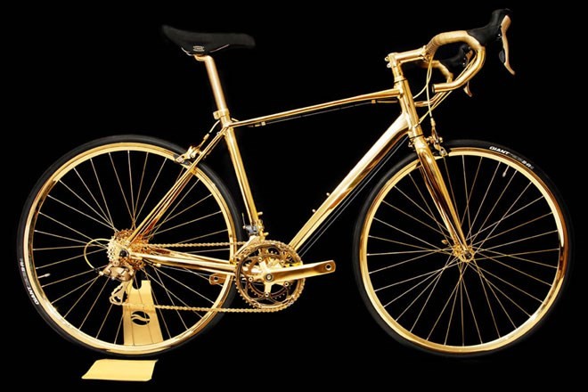 Hoa mắt với xe đạp dát vàng giá gần 10 tỷ đồng