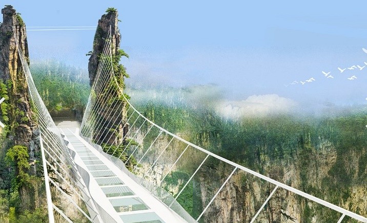 Trung Quốc chuẩn bị khai trương cây cầu kính cao nhất thế giới