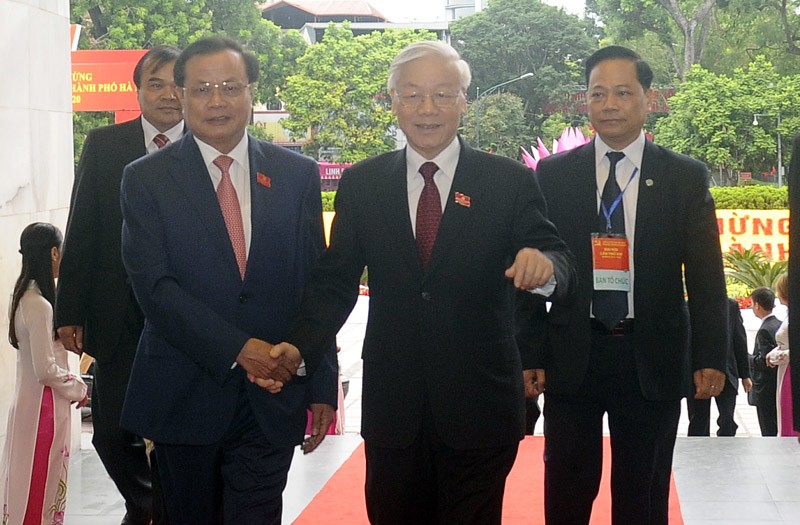 Hình ảnh lãnh đạo cấp cao dự Đại hội Hà Nội
