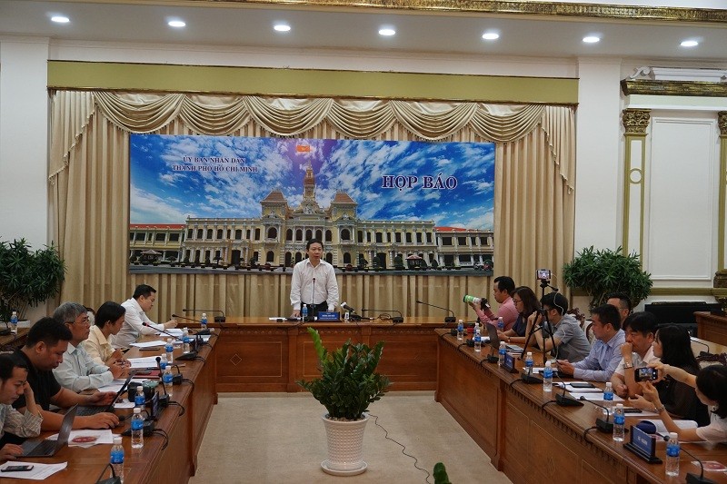 Quang cảnh buổi họp báo công bố 10 sự kiện nổi bật năm 2018 của TPHCM 