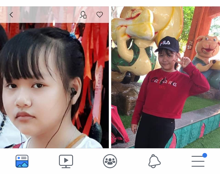 Hình ảnh em Yên được gia đình đăng tải trên mạng xã hội 