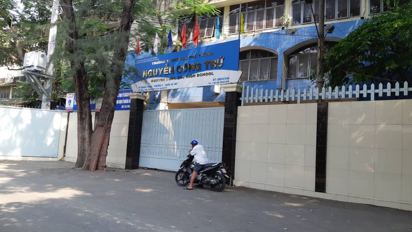 Trường THPT Nguyễn Công Trứ nơi xảy ra sự việc nổ bình gas mini 
