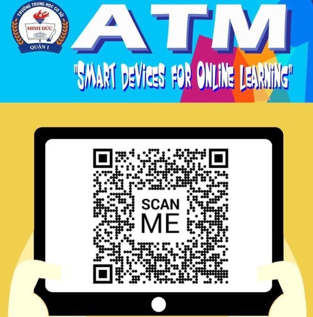 Trường THCS Minh Đức, Quận 1 triển khai chương trình ATM điện thoại, máy tính để hỗ trợ học sinh thiếu thiết bị học tập online vào hồi tháng 8/2021. Ảnh minh họa 