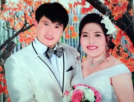Ảnh cưới của Liêu Thị Mộng Trinh và chú rể mang quốc tịch Trung Quốc
