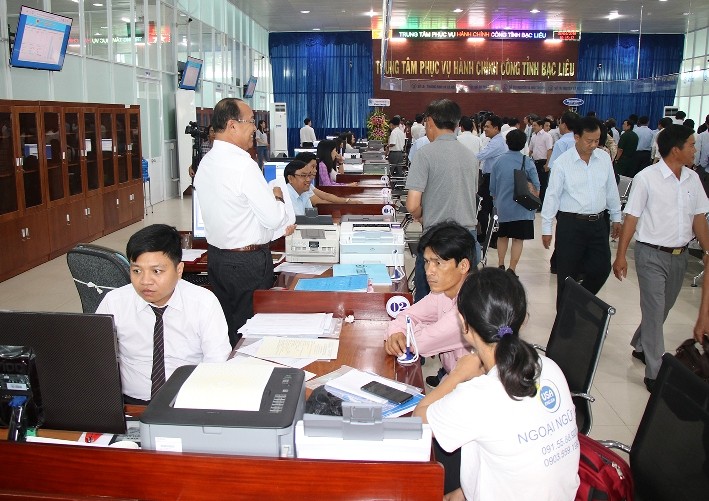 Trung tâm phục vụ hành chính công tỉnh Bạc Liêu chính thức đi vào hoạt động