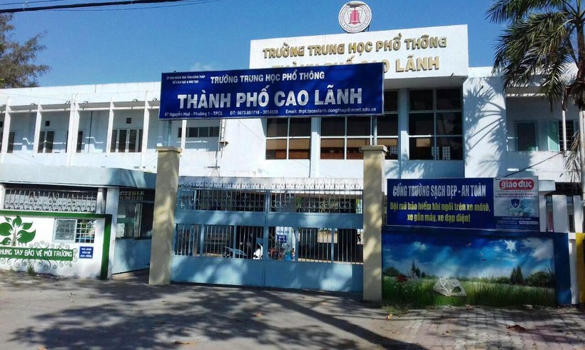 Trường THPT TP Cao Lãnh, nơi xảy ra vụ việc