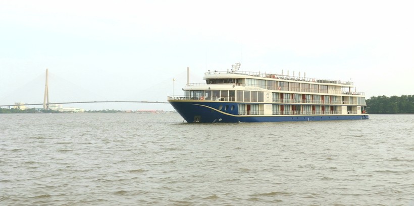 Du thuyền Victoria Mekong neo đậu tại Cần Thơ.