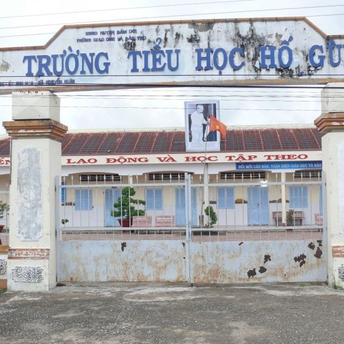 Một trường tiểu học ở vùng ven biển thuộc huyện Đầm Dơi, Cà Mau.