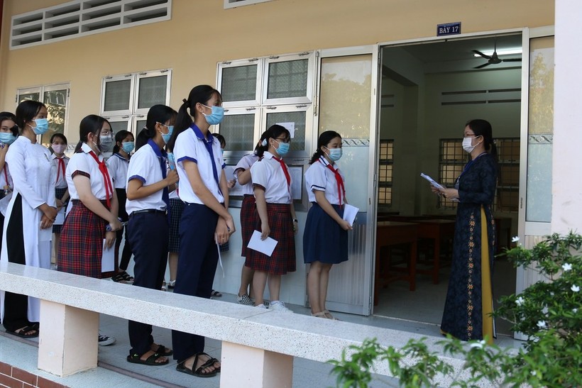 Thí sinh tỉnh Tiền Giang trong kỳ thi tuyển sinh lớp 10 năm học 2021-2022.