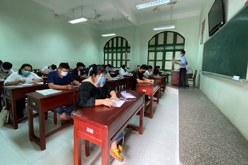 Thí sinh tỉnh Tiền Giang trong kỳ thi tốt nghiệp THPT đợt 1.