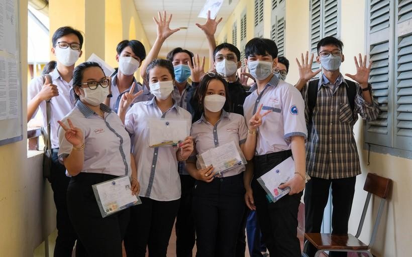 Thí sinh của Trung tâm GDTX quận Ninh Kiều (TP Cần Thơ) bày tỏ sự tự tin trước kỳ thi.