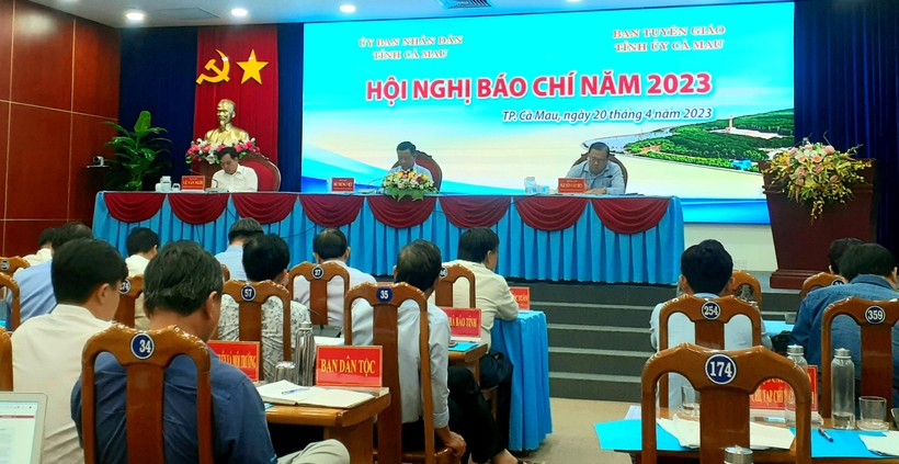 Quang cảnh Hội nghị báo chí năm 2023 tỉnh Cà Mau.