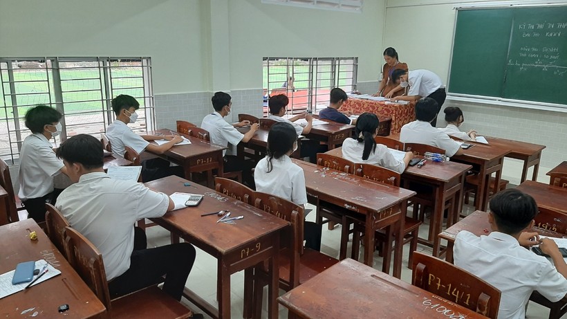 Thí sinh tỉnh Cà Mau trong kỳ thi thử tốt nghiệp THPT 2023.