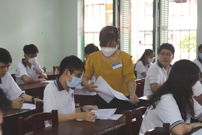 Thí sinh tỉnh Tiền Giang trong kỳ thi tốt nghiệp THPT 2023.