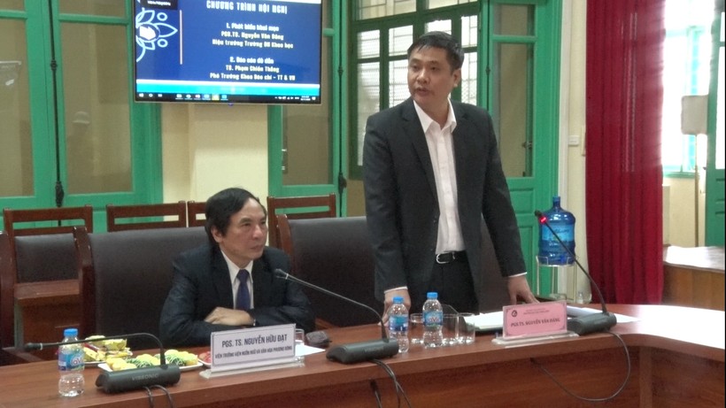 PGS.TS. Nguyễn Văn Đăng, Hiệu trưởng Trường ĐH Khoa học (ĐH Thái Nguyên) phát biểu tại Hội nghị.