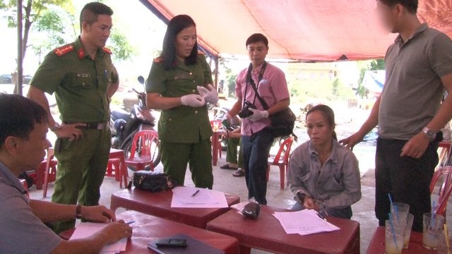 Cơ quan Công an làm việc với đối tượng Nguyễn Thị Thuỳ Dung.
