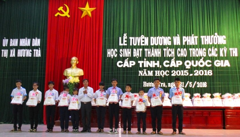 Năm nay ngành GD&ĐT thị xã Hương Trà có 190 học sinh đại giải cấp quốc gia, tỉnh